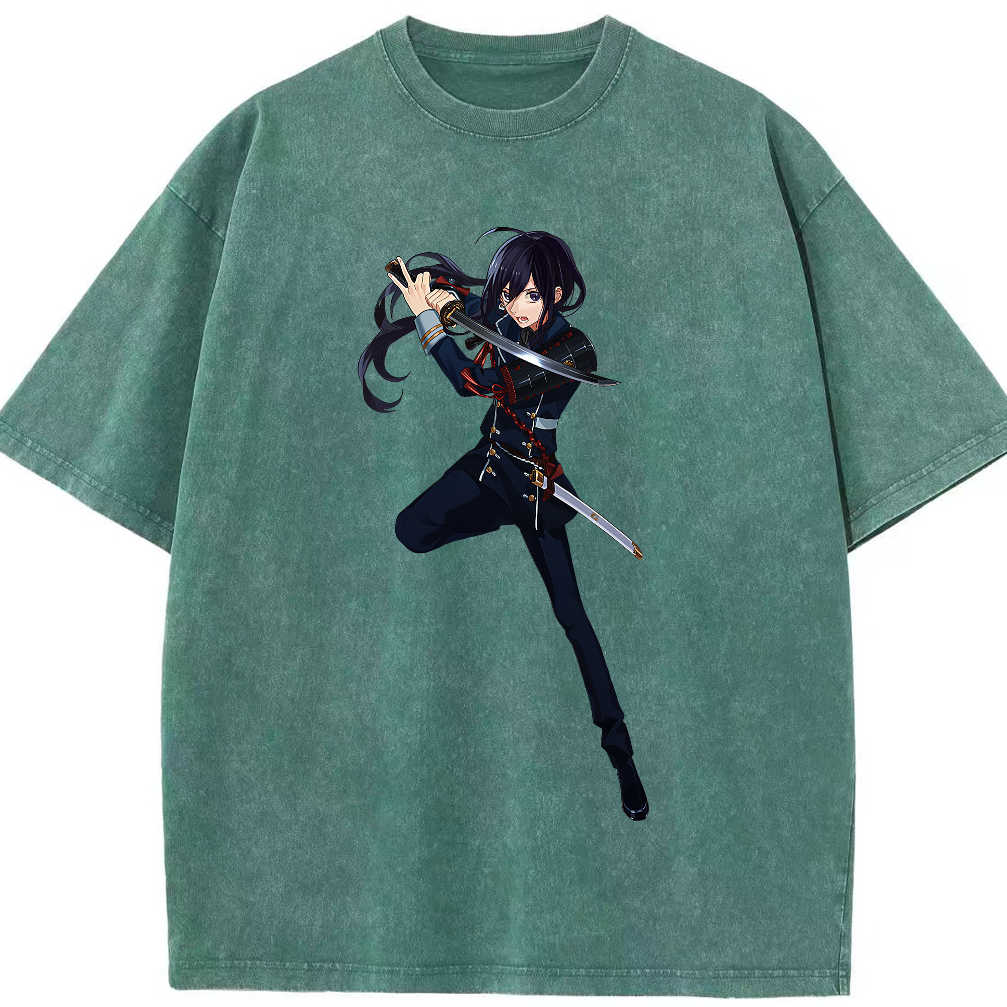 （画像用） 刀剣乱舞 Touken Ranbu 綿100% ヴィンテージ風 半袖Tシャツ（フロントプリント）